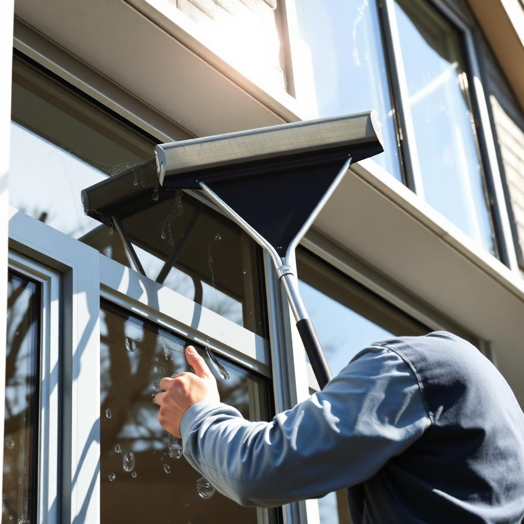 Streak-free window cleaning on a Montreal home